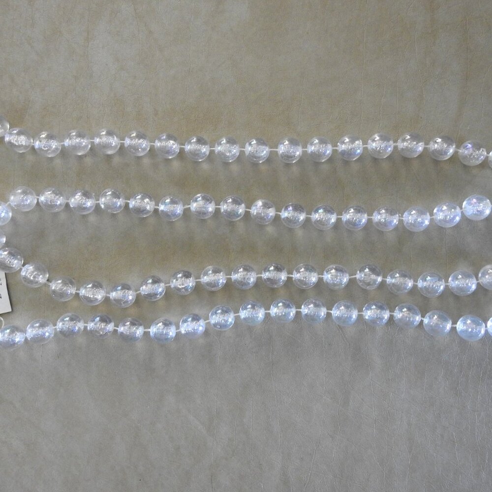 NWT Lucite Iridescent Beaded Christmas Tree Garland 2 Yards Nordstrom